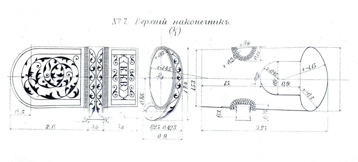 Шашка ккв 1904 года чертежи