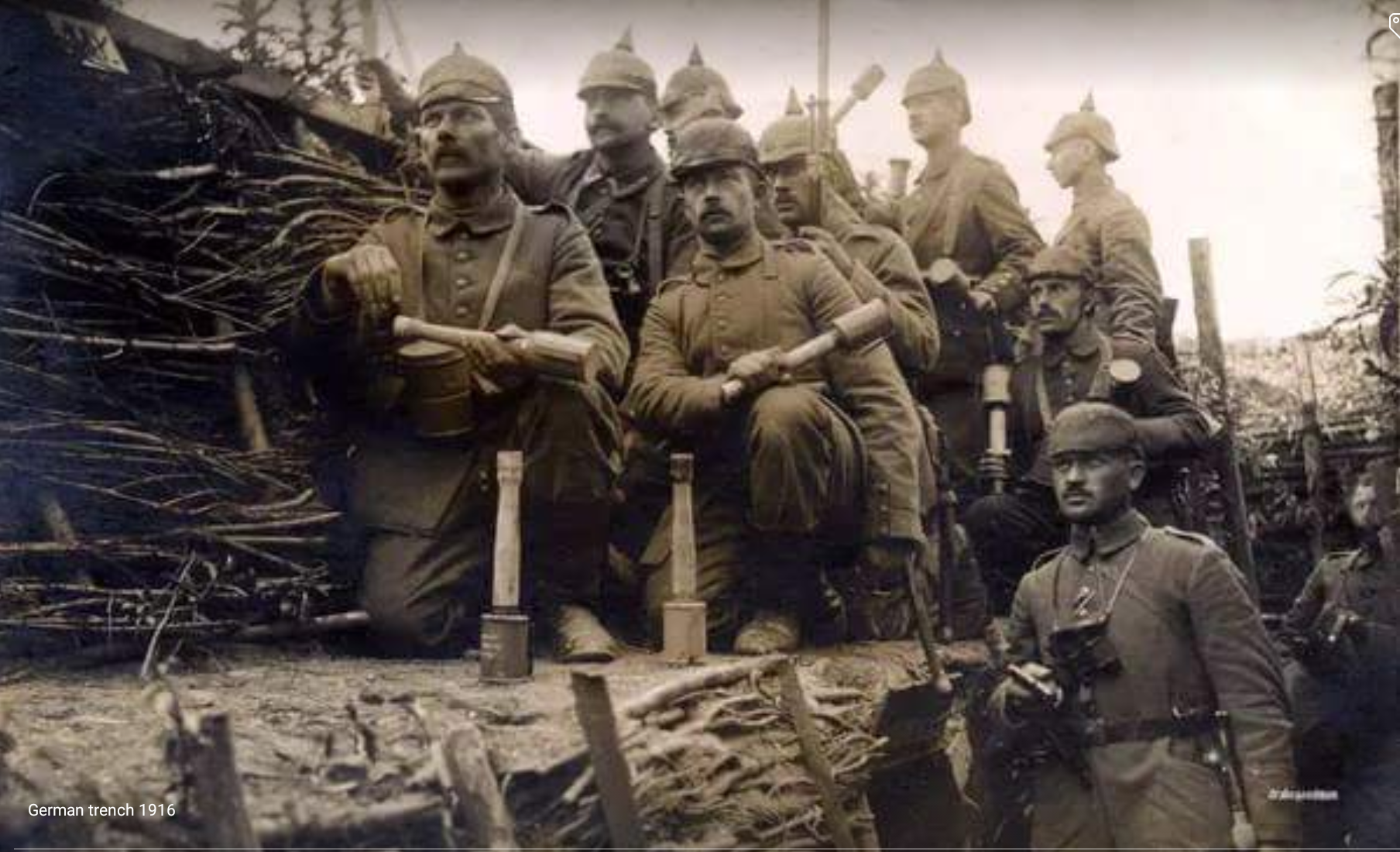 Эпизоды первой мировой войны. Немецкие солдаты 1 мировой войны в окопах.