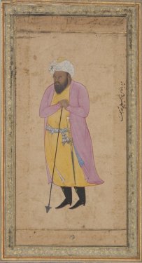 Aqa Riza, A gardener leaning on his shovel, 1600, San Diego Museum of Art.jpg