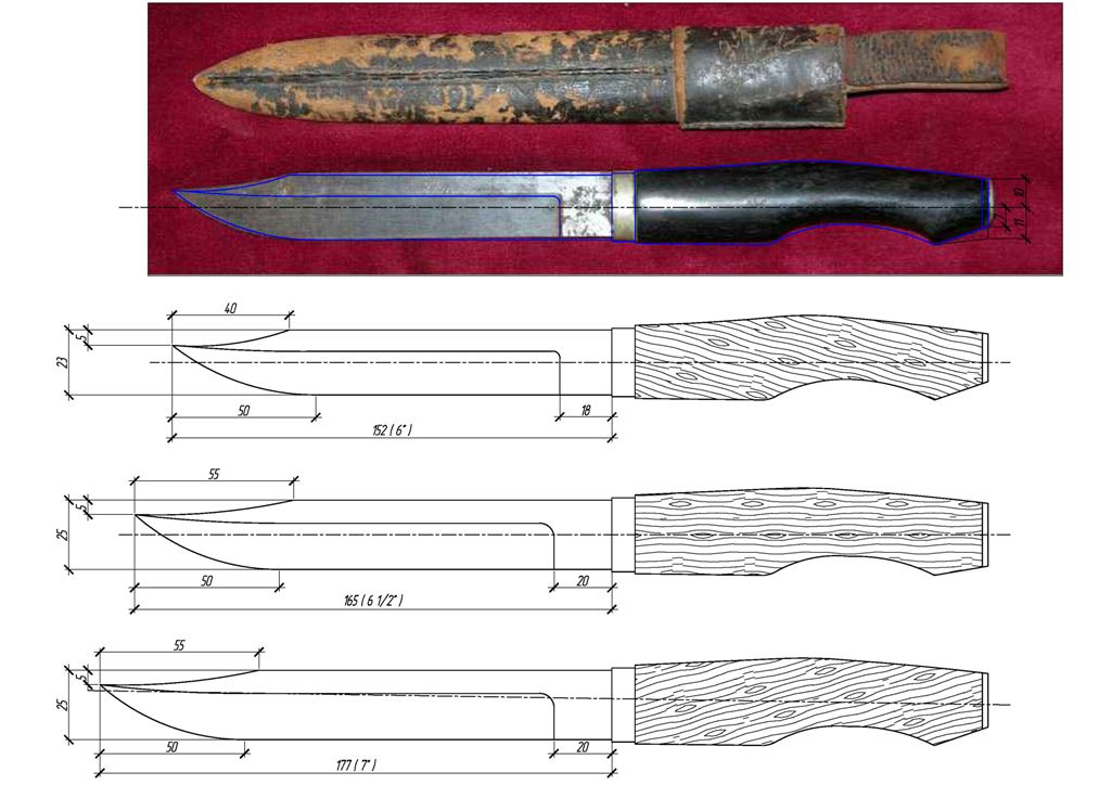 Чертежи финских ножей